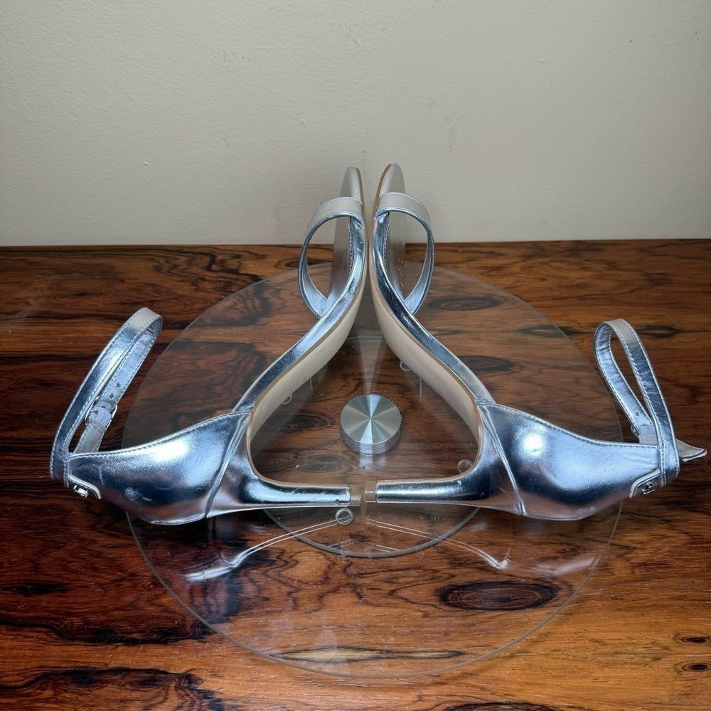 CALVIN KLEIN Women's Fairy Dress Sandals in Silver Faux Leather - Picture 15 of 16